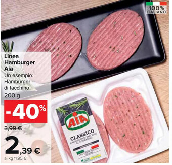 Carrefour Market Linea Hamburger Aia 200 g offerta