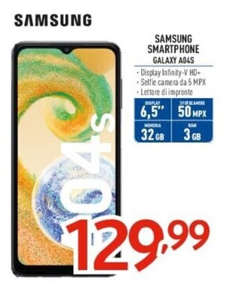 Elettrosintesi SAMSUNG SMARTPHONE GALAXY A04S offerta
