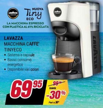Trony LAVAZZA MACCHINA CAFFE' TINYECO offerta