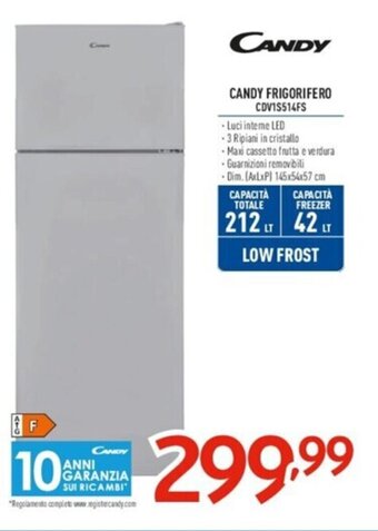 Elettrosintesi CANDY FRIGORIFERO CDV1S514FS offerta