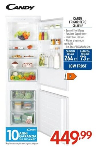 Elettrosintesi CANDY FRIGORIFERO CBL3518F offerta
