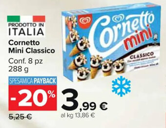 Carrefour Market Cornetto Mini Classico Conf. 8 pz 288 g offerta
