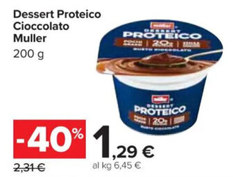 Carrefour Market Dessert Proteico Cioccolato Muller 200 g offerta