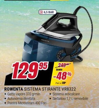 Trony ROWENTA SISTEMA STIRANTE VR8322 offerta