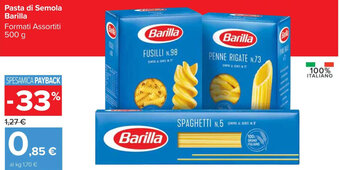 Carrefour Market Pasta di Semola Barilla Formati Assortiti 500 g offerta