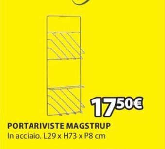 PORTARIVISTE MAGSTRUP L29 x H73 x P8 cm