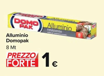 Carrefour Market Alluminio Domopak 8 Mt offerta