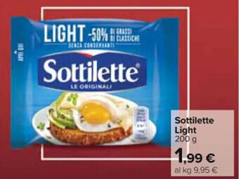 Carrefour Market Sottilette Light 200 g offerta