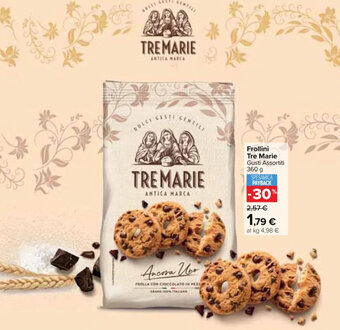 Carrefour Market Frollini Tre Marie Gusti Assortiti 360 g offerta