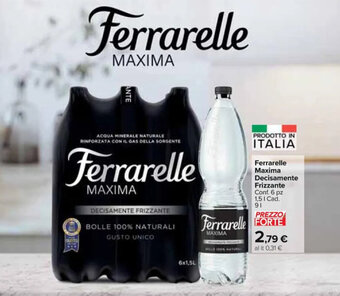 Ferrarelle Maxima Decisamente Frizzante Conf. 6 pz 1,5 I Cad. 9 l
