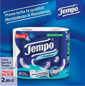 Carrefour Market Carta Igienica Tempo Conf. 4 Rotoli offerta