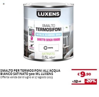 SMALTO PER TERMOSIFONI ALL'ACQUA BIANCO SATINATO 500 ML LUXENS