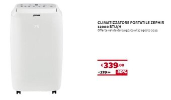 Bricocenter CLIMATIZZATORE PORTATILE ZEPHIR 12000 BTU/H offerta