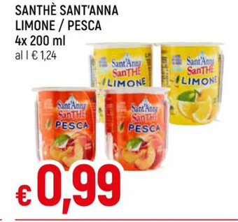 Galassia SANTHÈ SANT'ANNA LIMONE / PESCA 4x 200 ml offerta