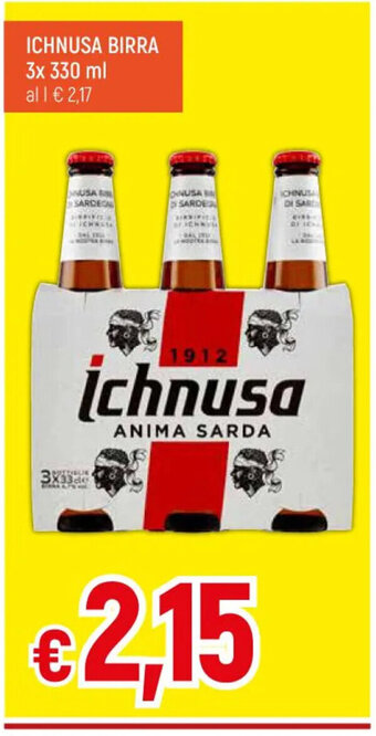 Galassia ICHNUSA BIRRA 3x 330 ml offerta