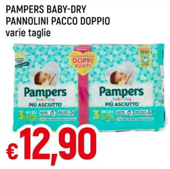 Galassia PAMPERS BABY-DRY PANNOLINI PACCO DOPPIO offerta