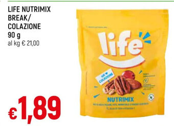 Galassia LIFE NUTRIMIX BREAK/ COLAZIONE 90 g offerta