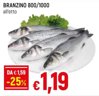 Galassia BRANZINO 800/1000 all'etto offerta