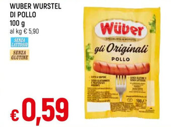 Galassia WUBER WURSTEL DI POLLO 100 g offerta