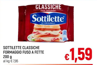 A&O SOTTILETTE CLASSICHE FORMAGGIO FUSO A FETTE 200 g offerta