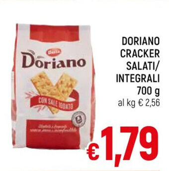 A&O DORIANO CRACKER SALATI/ INTEGRALI 700 g offerta