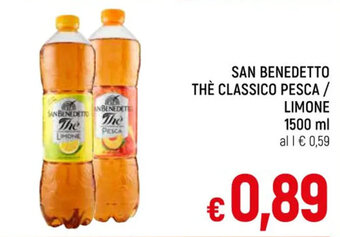 A&O SAN BENEDETTO THÈ CLASSICO PESCA/ LIMONE 1500 ml offerta