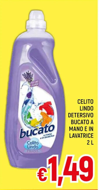 A&O CELITO LINDO DETERSIVO BUCATO A MANO E IN LAVATRICE 2L offerta