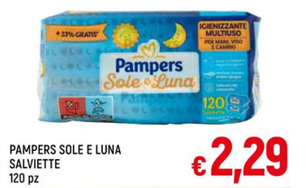 A&O PAMPERS SOLE E LUNA SALVIETTE 120 pz offerta