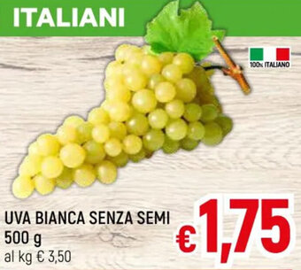 A&O UVA BIANCA SENZA SEMI 500 g offerta