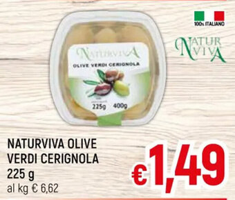 A&O NATURVIVA OLIVE VERDI CERIGNOLA 225 g offerta