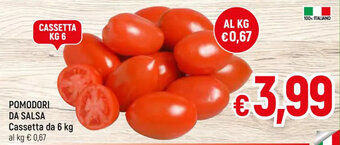A&O POMODORI DA SALSA Cassetta da 6 kg offerta