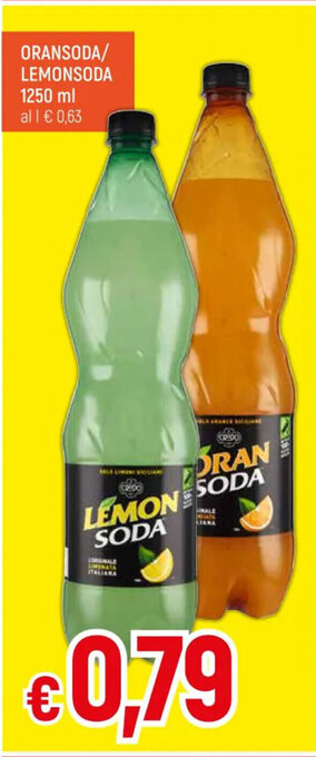 Galassia ORANSODA/ LEMONSODA 1250 ml offerta