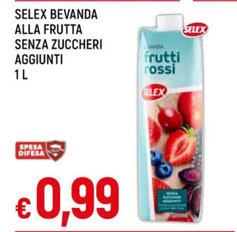 Galassia SELEX BEVANDA ALLA FRUTTA SENZA ZUCCHERI AGGIUNTI 1L offerta