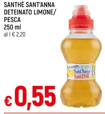 Galassia SANTHÈ SANT'ANNA DETEINATO LIMONE/ PESCA 250 ml offerta