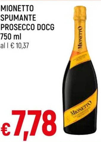 Galassia MIONETTO SPUMANTE PROSECCO DOCG 750 ml offerta