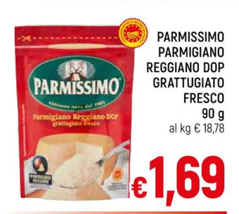 A&O PARMISSIMO PARMIGIANO REGGIANO DOP GRATTUGIATO FRESCO 90 g offerta