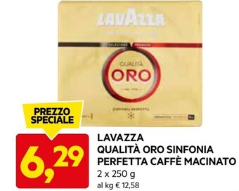 DPiù Lavazza qualita oro sinfonia perfetta caffe macinato offerta