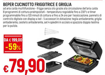 Galassia BEPER CUCINOTTO FRIGGITRICE E GRIGLIA offerta