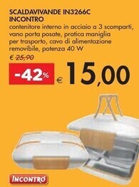 Bennet Incontro scaldavivande in3266c offerta