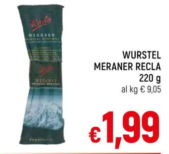 A&O WURSTEL MERANER RECLA 220 g offerta