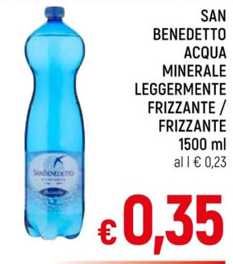 A&O SAN BENEDETTO ACQUA MINERALE LEGGERMENTE FRIZZANTE / FRIZZANTE 1500 ml offerta