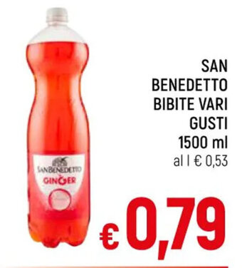 A&O SAN BENEDETTO BIBITE VARI GUSTI 1500 ml offerta