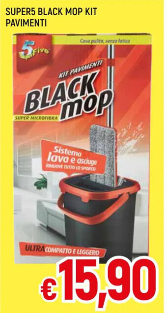 A&O SUPER5 BLACK MOP KIT PAVIMENTI offerta