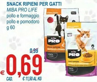 MD Discount Miba Pro Life Snack Ripieni Per Gatti offerta