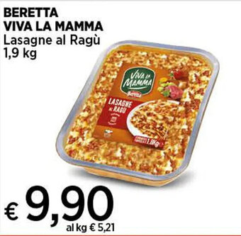 Crai BERETTA VIVA LA MAMMA Lasagne al Ragù 1,9 kg offerta