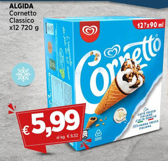 Crai ALGIDA Cornetto Classico x12 720 g offerta