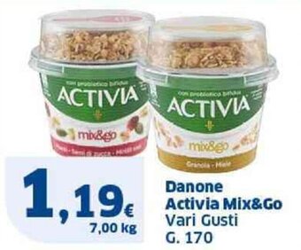 Sigma Danone Activia Mix&Go Vari Gusti G. 170 offerta