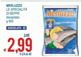 MD Discount Le Specialità Di Beppe - Merluzzo 800 G(ml) offerta
