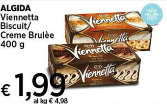 Crai ALGIDA Viennetta Biscuit/ Creme Brulée 400 g offerta