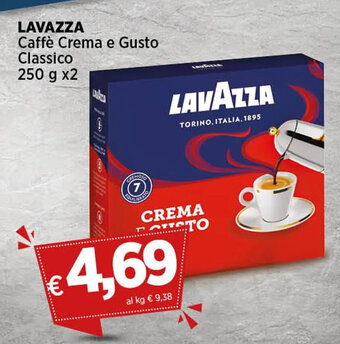 Crai LAVAZZA Caffè Crema e Gusto Classico 250 g x 2 offerta